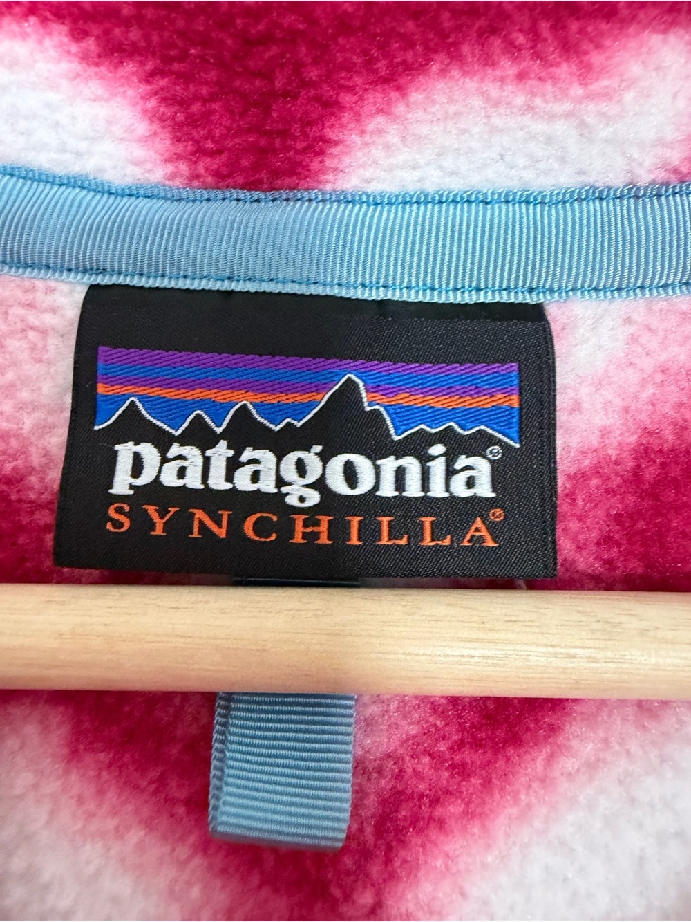 Patagonia Synchilla Women’s Hot Pink & White Patterned Fleece Pullover Size L - Picture 6 of 11